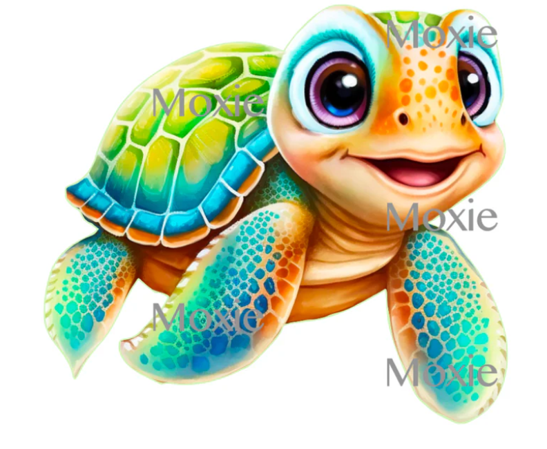 Blue Green Sea Turtle image 1