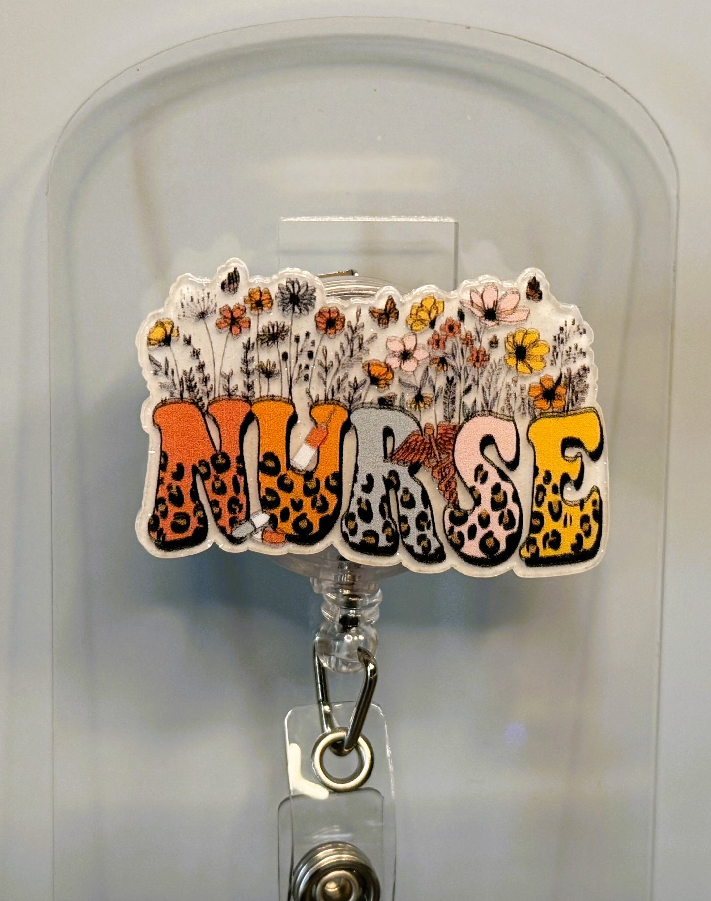 Floral Leopard Print Nurse image 0