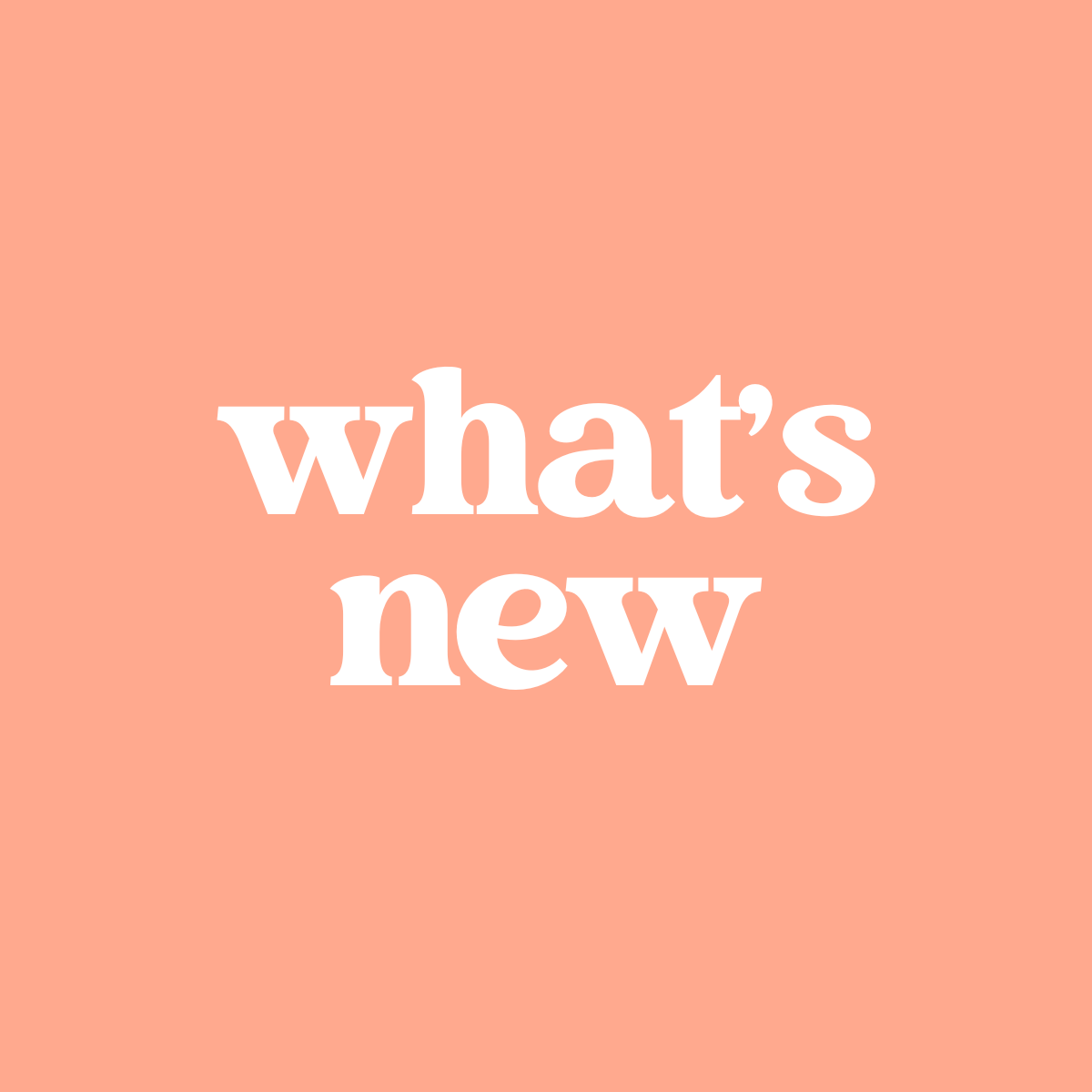 What's New