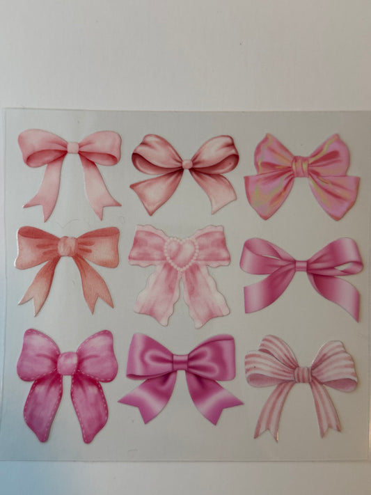 Pink Bow Croquettes UVDTF Decal image 0