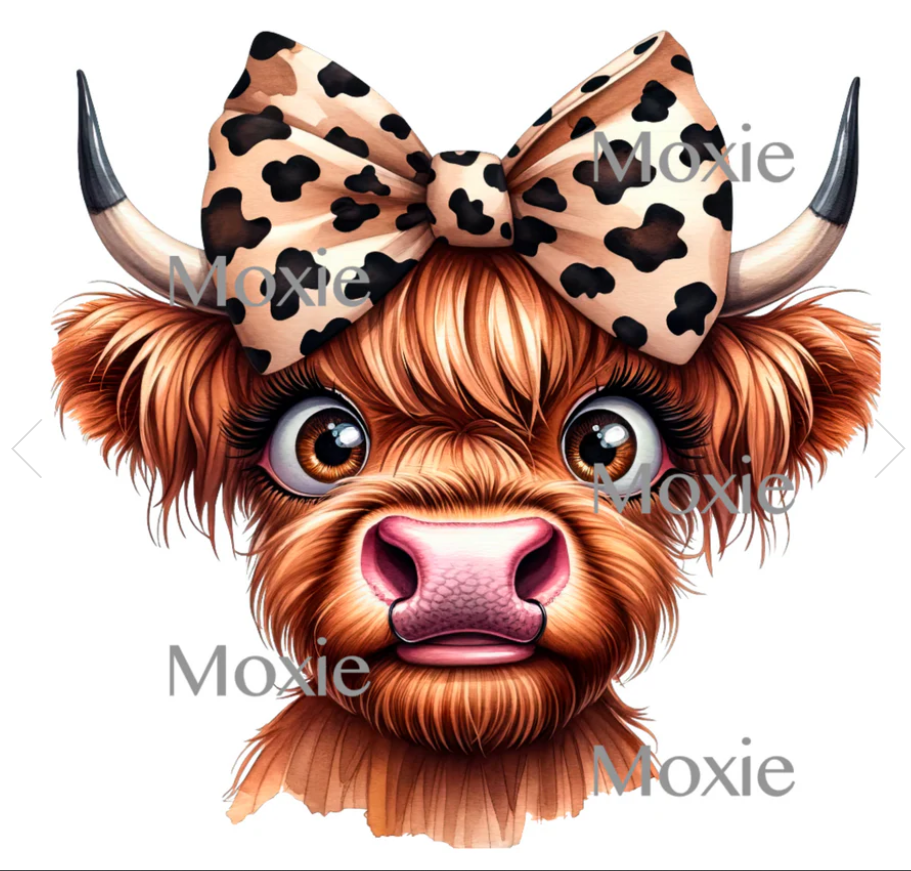 Highland Cow with Bow image 0