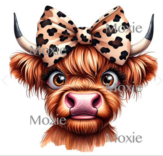 Highland Cow with Bow image 0