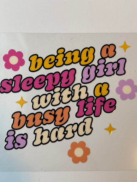 Sleepy Girl UVDTF Decal image 0