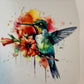 Watercolor Hummingbird UVDTF Decal image 0