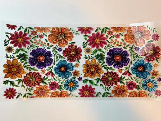 Floral 16oz UVDTF Wrap image 0