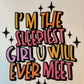 The Sleepiest Girl UVDTF Decal image 0