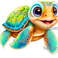 Blue Green Sea Turtle image 1