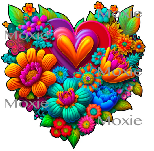3D Floral Heart image 0