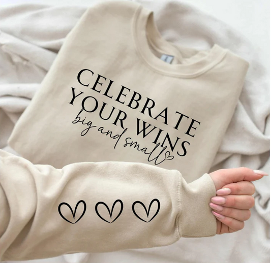 Celebrate YOUR WINS big and small with sleeve hearts image 0